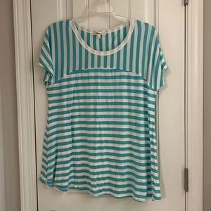 Striped baby doll tee
